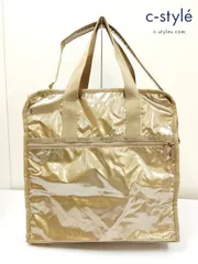 C225 [人気] ひとりっぷ(R) × LeSportsac レスポートサック ボストンバッグ ゴールド CABIN BOSTON 縦型 | ★