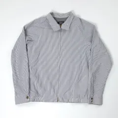 A.P.C. ストライプ コットン ジャケット グレー-ホワイト ストライプ (M)のサムネイル