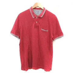 ブルネロクチネリ BRUNELLO CUCINELLI ポロシャツ 鹿の子 半袖 XL 赤 レッド グレー /MSのサムネイル