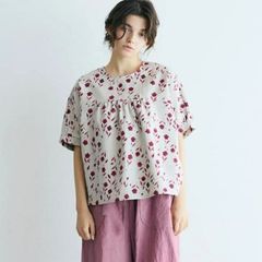 TOUJOURS リバティ ベリーフラワー プリント コットンシャツ size2 