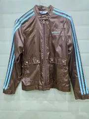 ヴィンテージ adidas アディダス ブラウン ウィンドブレーカー Y2K ジャケット D40174