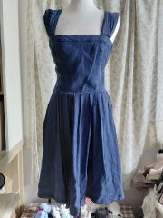 バーバリーブルーレーベル デニムワンピース バックリボン ノバ