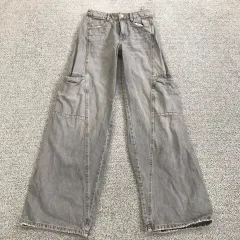 ザラ グレー デニム カーゴパンツ