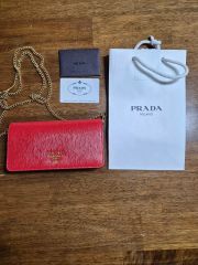 PRADA プラダ マグネットタイプ 長財布 ポーチ バイカラー - メルカリ