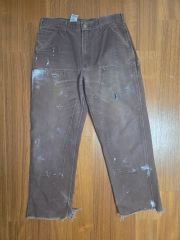 プ*社様 偽物注意 KAMIYA BORO PAINTER PANTS ブラウン - メルカリ