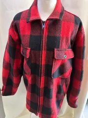 レッド ブラック CHECK ウール ジャケット