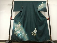 D743訪問着 コシノアヤコ 総刺繍 宝尽くし 金糸 正絹着物 袷 未使用極