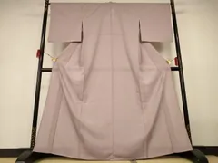 平和屋着物＊夏物　人間国宝・羽田登喜男監修　色無地　絽　灰桜色　さんび謹製　洗える着物　AABH6536jdのサムネイル