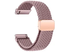 ［AGUPERFIT] クイックリリース バンド 22mm、ナイロン編み伸縮性ベルト 無段階に調整なマグネットバックル付き スマートウォッチ 交換ベルト 時計交換用バンド (22mm, スモークバイオレット)