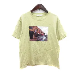 セポ CEPO カットソー Tシャツ クルーネック プリント 半袖 M 黄色 イエロー /MNのサムネイル