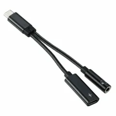 （まとめ買い）アーテック TypeC to 3.5mm&TypeC 変換アダプタ(PD対応) 91988 【×3セット】のサムネイル