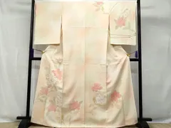 平和屋着物■訪問着　駒刺繍　枝花文　暈し染め　金彩　正絹　逸品　CABG4855fb