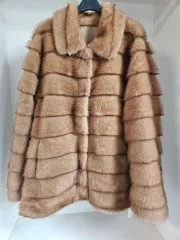 キャメル フェイクファー コート (新品)