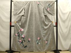 平和屋着物▽訪問着　単衣　吹寄せ文　暈し染め　金彩　正絹　逸品　CABF4435rv 平和屋着物▽訪問着 単衣 吹寄せ文 暈し染め 金彩 正絹 逸品