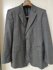 希少】ISAIA Napoliスーツジャケット グレー ストライプ イタリア製