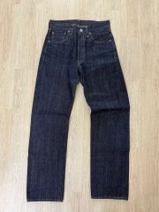 YAMANE日本製LABOR#7001 赤耳 ワイドストレートデニムパンツ未洗い