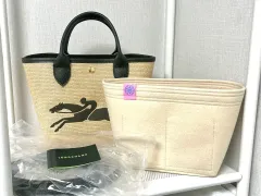 ロンシャン ル パニエ プラージュ S ドットバッグ (カーキ/正規品)