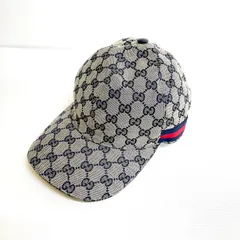 GUCCI グッチ GGキャンバス ベースボール キャップ 帽子 ロゴ Ks4-33