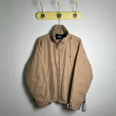ポロラルフローレン ベージュ フリース ライニング ウォームアップ ジャケット XL