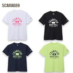 チャンピオン ジュニア バスケ Tシャツ 半袖 CK-DB341 吸汗速乾 UVカット 抗菌防臭 Champion バスケットボールウェア キッズ ck-db341 ネイビー（370） 140
