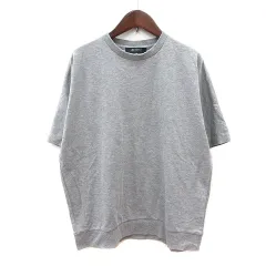 ナノユニバース nano universe カットソー Tシャツ クルーネック 五分袖 S グレー /MN