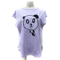 パーソンズ PERSON'S Tシャツ カットソー フレンチスリーブ ワッペン M 紫 パープル /YIのサムネイル