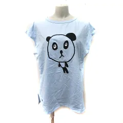 パーソンズ PERSON'S Tシャツ カットソー フレンチスリーブ ワッペン M 水色 /YIのサムネイル