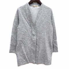 クロコダイル CROCODILE カーディガン カットソー 裏起毛 長袖 M グレー /YKのサムネイル