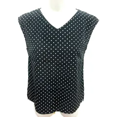 N.Natural Beauty Basic N.ナチュラルビューティーベーシック シャツ ブラウス ノースリーブ ドット M 黒 ブラック /RTのサムネイル