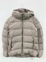 UNIQLO ユニクロ ダウンジャケット/コート M ベージュ 無地 ショート丈 フードあり ジップアップ