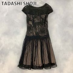 TADASHI SHOJI スパンコール刺繍 切替タイトワンピースドレス S〜M