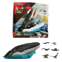 【特価商品】マテル ジュラシックワールド(JURASSIC WORLD) デラックスヘッド プレイセット モササウルス 子供向けフィギュア 恐竜 おもちゃ 4歳から マルチ JGB60