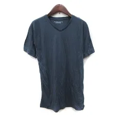 ナノユニバース nano universe Tシャツ カットソー Vネック 半袖 M 紺 ネイビー /YI