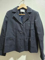 レディース 【新品】Eimee Law レースカラー チャコールグレー ダブル 