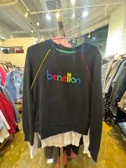 BENETTON ベネトン ブラック レイヤード スウェットのサムネイル