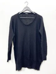 JOURNAL STANDARD L'ESSAGE ジャーナルスタンダード レサージュ シアーニット 裾フリンジ 薄手 ニット セーター 黒 ◇■レディース