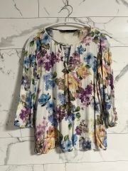 ✨新品ZARA 長袖シャツトップスブラウス花柄 ペイズリー柄 Mサイズ 
