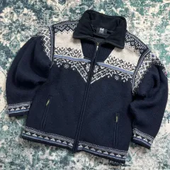 90s Dale of Norway デイル ノルディック ニット ジップアップ(S)のサムネイル