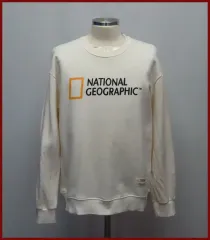 ナショナルジオグラフィック / 白 スウェット / サイズ 100 / グッドポーズ ヴィンテージ (B-9)