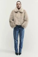 即完売今期ZARA ザラダブルフェイス フェイクファージャケット　コートベージュ ZARA ダブルフェイスフェイクファージャケット XS ベージュ ファー