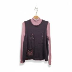 2942 GAIJIN MADE ペルー製 花柄刺繍 ニットベスト 個性的 - メルカリ