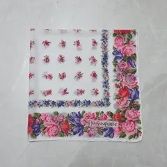 イヴ・サンローラン フラワー ハンカチ