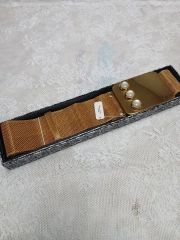 希少 ラルフローレン コンチョ レザーメッシュベルト 100cm レディース