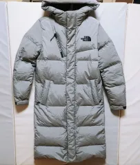 S THE NORTH FACE ザノースフェイス グース ダウンジャケット ロング丈 アウター グレー1479