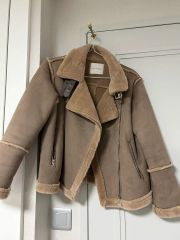 CavariA キャバリア フェイクムートン ダブルライダースジャケット 