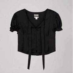 Gajess ribbon blouse ブラック 36 - メルカリ