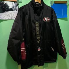 STARTER NFL プルオーバー ジャケット ネイビー/レッド - メルカリ