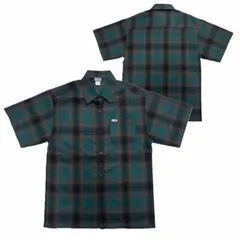アメリカ製 CALTOP キャルトップ 半袖 オンブレチェックシャツ GREEN BROWN 緑 茶色 (SBS45)