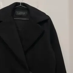 LANVIN ランバン アンゴラブレンド スナップ シャーリング ダブルKARA（カラ） ロングコートのサムネイル