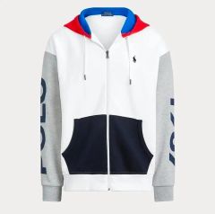 美品 M ポロ ラルフローレン ダブルニット POLO67 ロゴ フーディー 